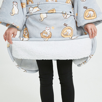 Usine pas cher personnalisé couverture à capuche taille unique en peluche sherpa confortable jeter couverture adulte couverture portable pour femmes et hommes