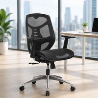 Kabel Chaise de bureau ergonomique Chaise de direction à dossier moyen certifié Bifma avec fonction pivotante Chaise de direction en maille de nylon