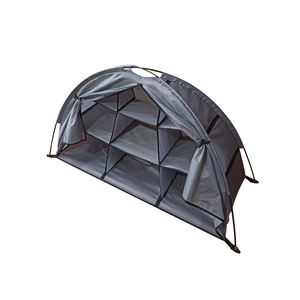 Estante para zapatos para acampar al aire libre, carpa plegable de 128x55x75cm, armario de almacenamiento con 9 compartimentos, gris, marrón, tres capas, resistente al agua - Product Image 5