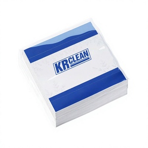 ผ้าเช็ดทำความสะอาดเครื่องสำอางแบบใช้แล้วทิ้ง KR CLEAN ผลิตจากวัสดุไม่ถักทอ เป็นมิตรต่อสิ่งแวดล้อม แห้งเร็ว รูปทรงสี่เหลี่ยมผืนผ้า สำหรับผู้ใหญ่ แบบเรียบ สีขาวลายจุด - Product Image 1