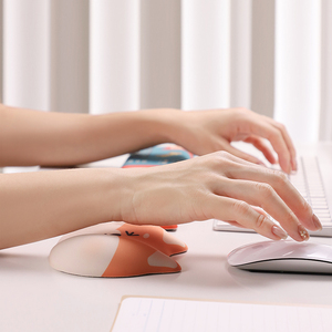 Dễ thương hình chữ nhật hình dạng silica gel đầy tay gối chuột Pad với cổ tay phần còn lại 2cm độ dày gel + PU + vải bàn Mat cổ - Product Image 5