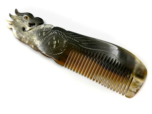 Peigne à cheveux en corne de buffle naturelle de qualité supérieure pour démêler en douceur, masser le cuir chevelu et prendre soin des cheveux au quotidien, disponible à un bon prix - Product Image 6