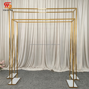 SMOOTH High Quality Square Outdoor <b>Gold</b> Arch Wedding Backdrop Stand For Wedding Decoration - Product Image 3