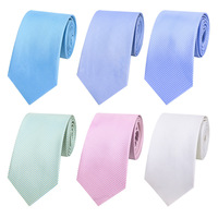 Cravate en polyester pour homme, 8 cm, nouvelle collection, motif à petits carreaux, cravate formelle pour le travail quotidien, les banquets et les mariages, vente en gros en stock