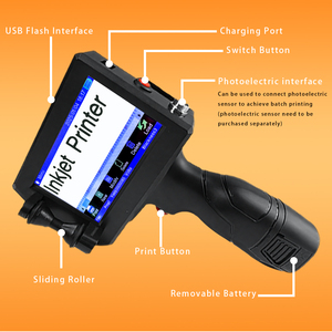 <span class=keywords><strong>Imprimante</strong></span> jet d'encre portable pour logo, texte, numéro de lot, code QR, code-barres, pour boîtes en plastique et métal - Product Image 3