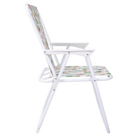 Hitree vente chaude printemps métal acier soleil mer chaise longue portable chaise pliante en plein air léger bande tissu chaise de plage