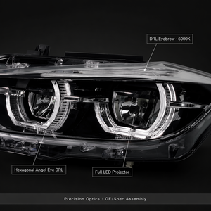 Para <span class=keywords><strong>BMW</strong></span> Serie 3 F30 F35 Conjunto de Faros Delanteros LED Completos OE 63117419633 63117419634 Plug and Play Angel Eye DRL 320i 330i - Product Image 3