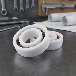 Ceramic <b>Ball</b> Bearings ZrO Open Design White Outer <b>Ring</b> 607 P0 Precision 12mm Inner Diameter - Product Image 3
