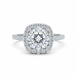 Azuris Elegante Anillo de Compromiso y Boda de Plata de Ley 925 con Gran Zirconia Cúbica, Bañado en Rodio, con Engaste de Barra, Moderno y Antialérgico - Product Image 2
