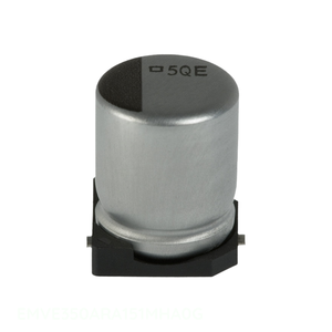 ตัวแทนจำหน่ายอย่างเป็นทางการ ตัวเก็บประจุแบบติดบนพื้นผิว CAP ALUM 150UF 20% 35V SMD EMVE350ARA151MHA0G 150 uF - Product Image 1