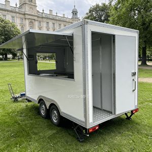 Carro de Comida Móvil con Remolque Sanitario, Cocina con Barra de Remolque, Remolque de Comida, Carro de Concesiones para Café, Perritos Calientes y Dulces - Product Image 1