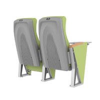 Chaise de salle de conférence moderne en tissu L-A04P avec tablette pour auditorium scolaire