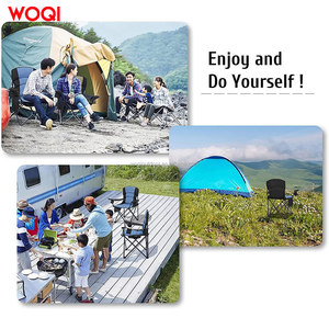 Chaise pliante de camping Woqi 23.22x23.22x38.97 pouces, structure en aluminium, tissu Oxford, pour la pêche et les activités de plein air - Product Image 3