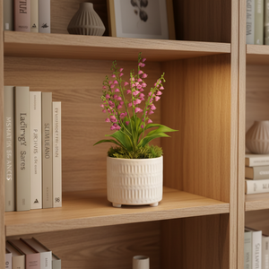 ต้นไม้ประดิษฐ์แบบเลื้อยในกระถาง ใบไม้ร่วงห้อยลงมา ก้านยืดหยุ่น เหมาะสำหรับตกแต่งชั้นวางหนังสือ มุมผนัง แขวนผนัง ตกแต่งบ้าน และกั้นห้อง - Product Image 4