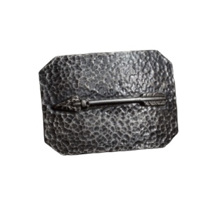 Charlie Hombres Martillado Flecha Plata Cinturón Hebilla - Product Image 1