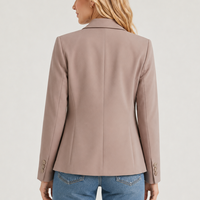 Blazer pour femme, veste de costume cintrée, un bouton, décontractée, pour le bureau, sur mesure, OEM