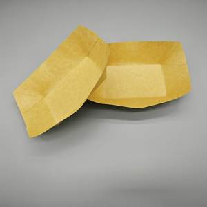 Conteneurs en papier kraft résistants à la graisse, compostables, barquettes alimentaires en papier jetables, plateaux alimentaires en papier - Product Image 4