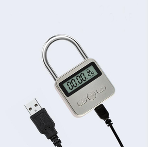 YH2171 Zinc Alloy <strong>Timer</strong> Lock Electronic LCD <strong>Padlock</strong> 99 Hours Max Timing USB Rechargeable Anti-Addiction Study Exam Smart Lock - Product Image 4