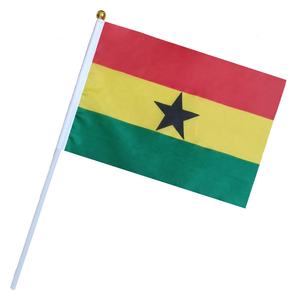 2022 for World Cup Outdoor <strong>Flags</strong> Top 32 Countries GH <strong>Red</strong> <strong>Yellow</strong> Green <strong>Black</strong> Star Ghanaian Hand Waving Banner - Product Image 1