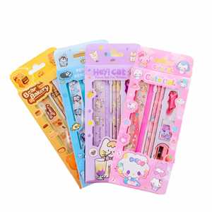Offre Spéciale : Trousse de Papeterie 6-en-1 Animaux de Dessin Animé – Règle, Gomme, Taille-crayon, Poignée de Crayon – Coffret Cadeau Étudiant - Product Image 3