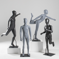 Mannequin enfant sportif en fibre de verre, pose de course, démontable et assemblable, pour présentation en magasin de vêtements pour enfants
