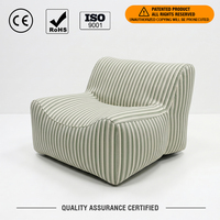 Canapé gonflable rayé moderne, imperméable, pour le camping, la terrasse, la cour et le jardin