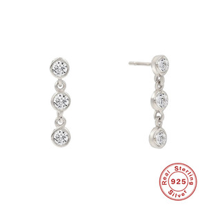 SS CZ-pendientes de plata de ley 925 para mujer, joyería fina - Product Image 5