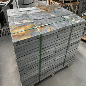 Tuiles d'ardoise rustiques brun-rouille pour l'extérieur, vente en gros, tuiles de sol en ardoise rustique pour pavés - Product Image 4