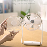 Ventilateur rechargeable silencieux USB pour la maison, ventilateurs muraux, réglage à 360 degrés, mini ventilateur de bureau portable rétractable