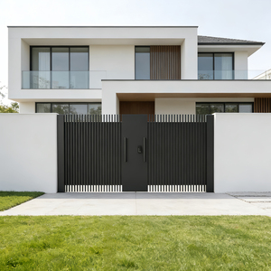 <span class=keywords><strong>Portail</strong></span> <span class=keywords><strong>coulissant</strong></span> en fer forgé pour entrée principale de villa, allée, jardin, cour, clôture de sécurité en acier, style moderne et luxueux - Product Image 1