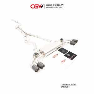 CGW son tasarım yüksek performanslı paslanmaz çelik ve titanyum BMW G42 m240i için çift ipuçları ile fırında egzoz susturucu boruları - Product Image 3