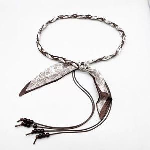 <span class=keywords><strong>Ceinture</strong></span> <span class=keywords><strong>tressée</strong></span> vintage bohème personnalisée pour <span class=keywords><strong>femme</strong></span> avec perles et pompons, accessoires pour robes et pantalons - Product Image 3