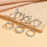 Bague Géométrique en Alliage Électroplaqué pour Femme et Homme, Style Minimaliste de Luxe, Bagues de Couple, Bijoux de Mode en Gros