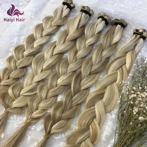 No Tangle No Shedding Best Quality Thin Handtied Human Hair Extension Of Popular Balayage Color Sample Hair In The Stock