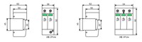 LKX 20KA-40KA 1000V DC 2P 3P énergie solaire 24V dc parafoudre dispositif de protection DPS SPD