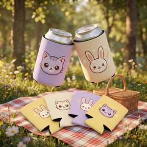 Porta Latas de Neopreno para Fiestas, Enfriador de Latas de 12 oz, Sublimables con Logotipo - Product Image 4