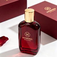 Nouvel Arrivage Flacon de Parfum Irrégulier Vide avec Pompe Atomiseur Transparente à Sertir 100ml en Verre avec Bouchon Noir