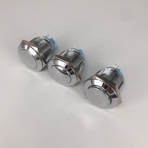 5A 금속 스테인레스 스틸 알루미늄 IP65 19mm 볼 헤드 리셋 푸시 버튼 스위치 - Product Image 1