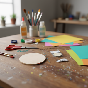 Dischi di Legno Rotondi ILAN, Diametro 8cm, Spessore 0,25cm, Confezione da 12 Pezzi, Materiali per Artigianato - Product Image 2