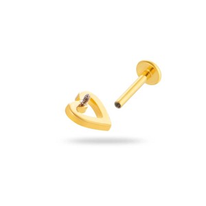 Boucles d'oreilles en titane G23 ASTM F136, bijoux en titane, <span class=keywords><strong>piercing</strong></span>, cœur en or, serpent, croix, dos plat, cartilage, labret, anneau <span class=keywords><strong>de</strong></span> <span class=keywords><strong>l</strong></span>èvre - Product Image 3