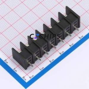 MX25S-7.62-07P-BK01-Cu-S-A Barrier Terminal Block Through hole,P=7.62mm Connector Two Sides 7.62mm 1x7P Straight Pin - Product Image 2