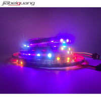Узкая 5 мм PCB 5 В WS2812B Светодиодная лента Ws2812 IC RGB Пиксельная адресная лампа