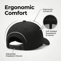 Topi Baseball Pria Model Snapback 6 Panel Bordir Logo Fitness Custom, Bahan Katun, Dua Warna