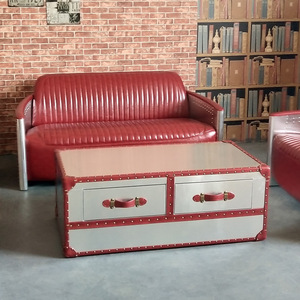 Hj Nhà Cổ Điển Công Nghiệp Nhôm Da Retro Phi Công Thân Cây Bàn Cà Phê Đồ Nội Thất Lưu Trữ Cho Trong Nhà Ngoài Trời Sử Dụng - Product Image 4