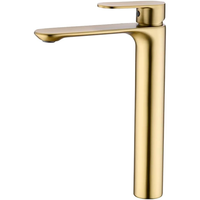 Robinet de lavabo Purorigin moderne en acier inoxydable poli avec capteur tactile, monocommande, à poser sur le comptoir, avec cartouche céramique, pour usage hôtelier