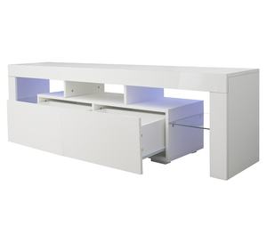 Modern Wood TV Stand with Adjustable Storage Shelves and TV Lift Fits 60-64in TVs for Living Room Hotel or Office - Product Image 4