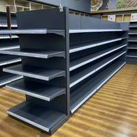 Nouvelle conception d'étagère de supermarché à prix avantageux, gondole double face en acier de Luoyang, système d'étagères d'hypermarché en provenance de Chine