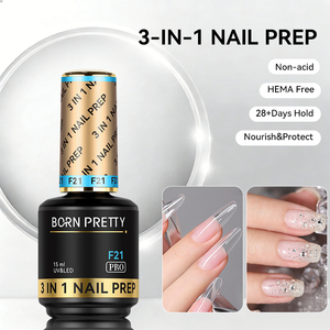 BORN PRETTY PRO 15 มล. ขายดี ไม่มีกรด ไม่มีสาร Hema 3 in 1 น้ำยาเตรียมเล็บ OEM บำรุงล้ำลึก น้ำยาดูดความชื้น น้ำยาน้ำยาปรับสภาพเล็บ สำหรับใช้ในร้านเสริมสวย - Product Image 1