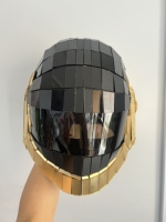 Casque Daft Punk futuriste à effet miroir, masque DJ réfléchissant pour festivals et soirées EDM