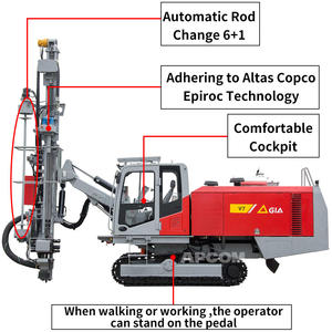 광산용 드릴링 리그 장비 V7 드릴리그 이동식 통합 표면 DTH 광산 드릴 리그 장비 공압식 채광 발파공 - Product Image 2